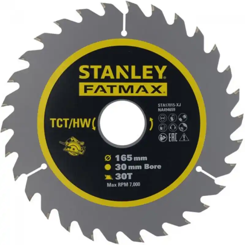 Begrenztes Angebot Stanley STA17015-XJ FatMax Sägeblatt ø 165x30mm, 30 Zähne