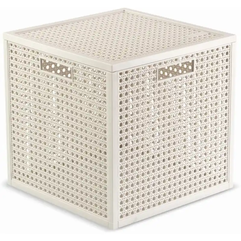 Top-Preis CURVER KAYA 19L Aufbewahrungsbox Würfel 28 × 28 × 28 cm, Beige 17213764