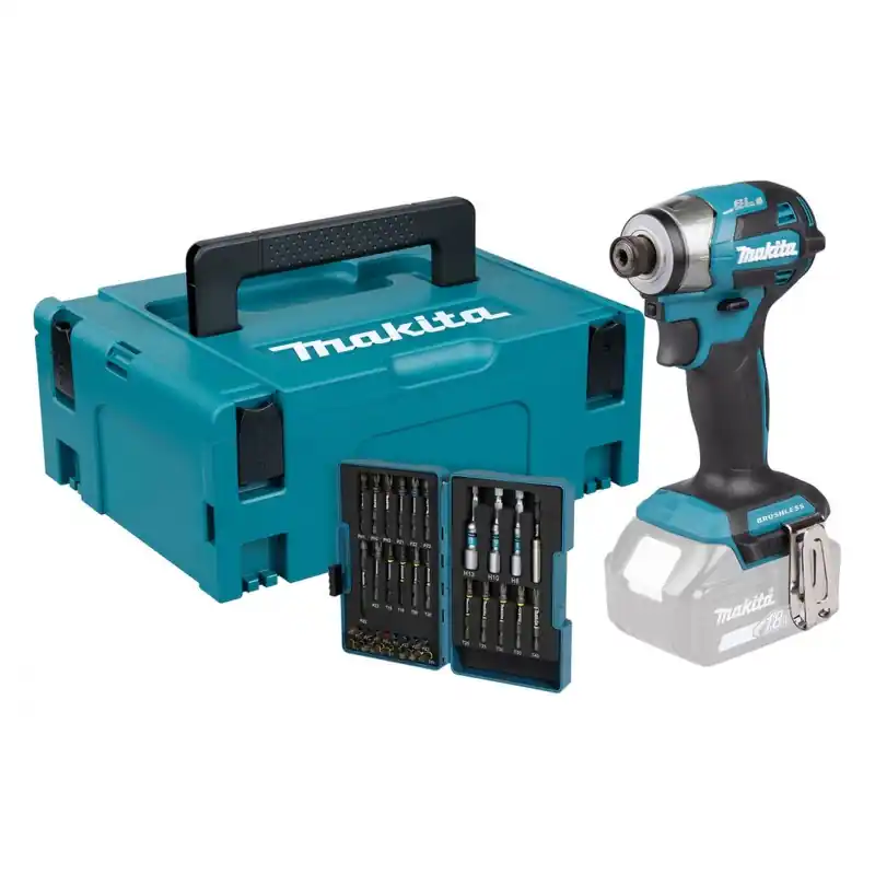 Makita DTD173ZJX2 Akku-Schlagschrauber 1/4" mit Zubehör Li-Ion LXT 18V ohne Akku Nur Heute