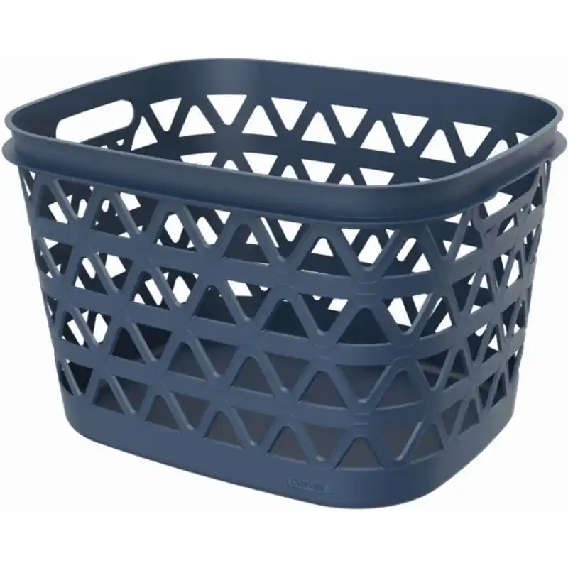 CURVER OCEANA 30L Wäschekorb für saubere Wäsche 42,6 × 34,6 × 27,1 cm, Blau 00552-Z99 Sichere Zahlung