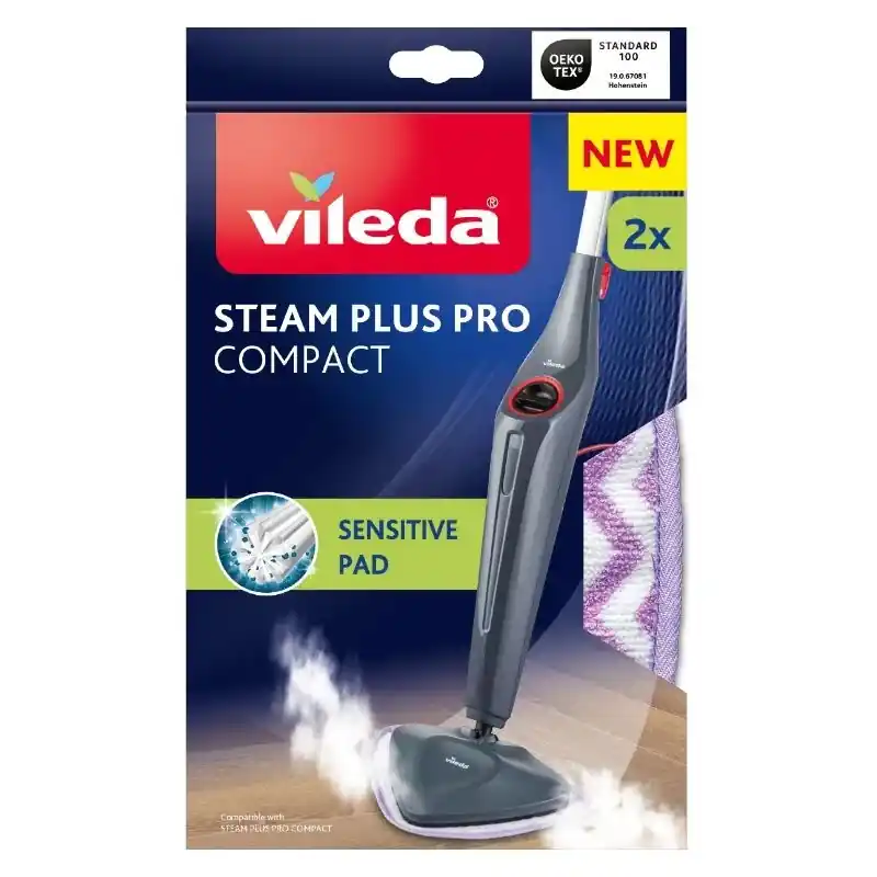 Zertifiziert VILEDA STEAM PLUS PRO Sensitive Ersatzbezug 2 St. 180855