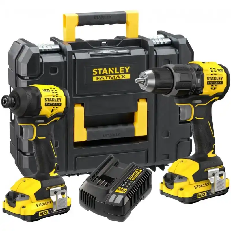 Direktkauf Stanley SFMCK201D2T-QW FatMax V20 Akku-Kombi-Werkzeugsatz (18V/2x2,0Ah), Pro-Stack