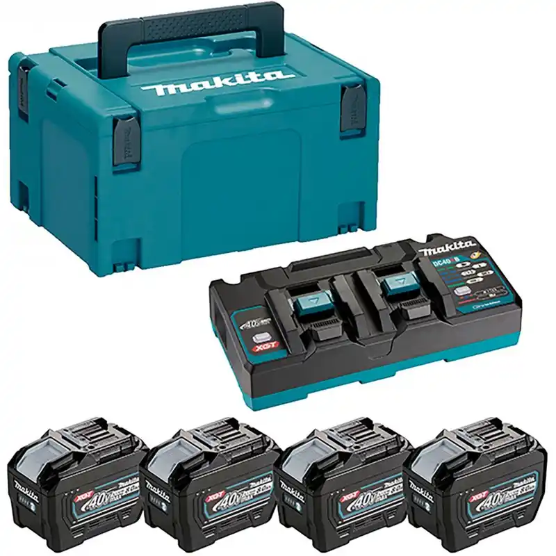 Makita set Li-ion XGT 40V 4xBL4080F+DC40RB+Makpac 1910A8-3 Must-Have