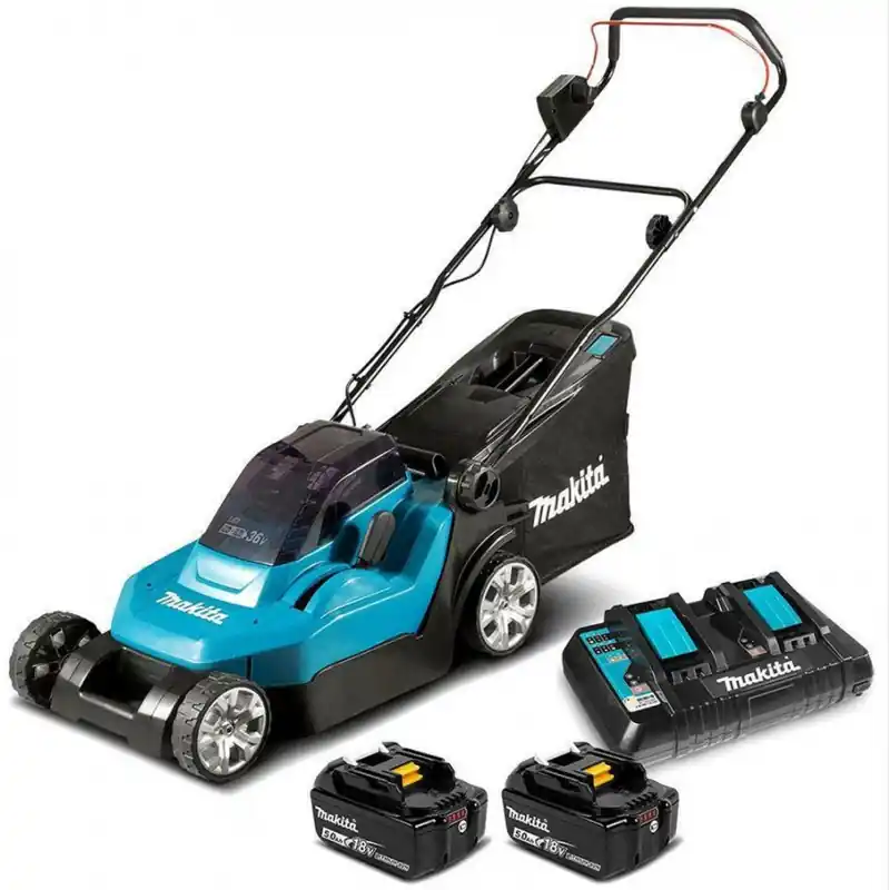 Ausverkauf ABVERKAUF Makita DLM432PT2 Akku-Rasenmäher 430 mm Li-ion LXT2x5,0Ah 18V NACH SERVICE