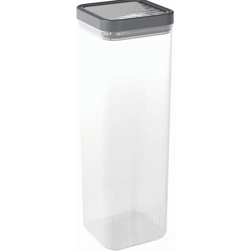 CURVER KARA 2,4L Vorratsdose 10,7 × 10,7 × 29,9 cm, Dunkelgrau 03103-W54 Zertifiziert
