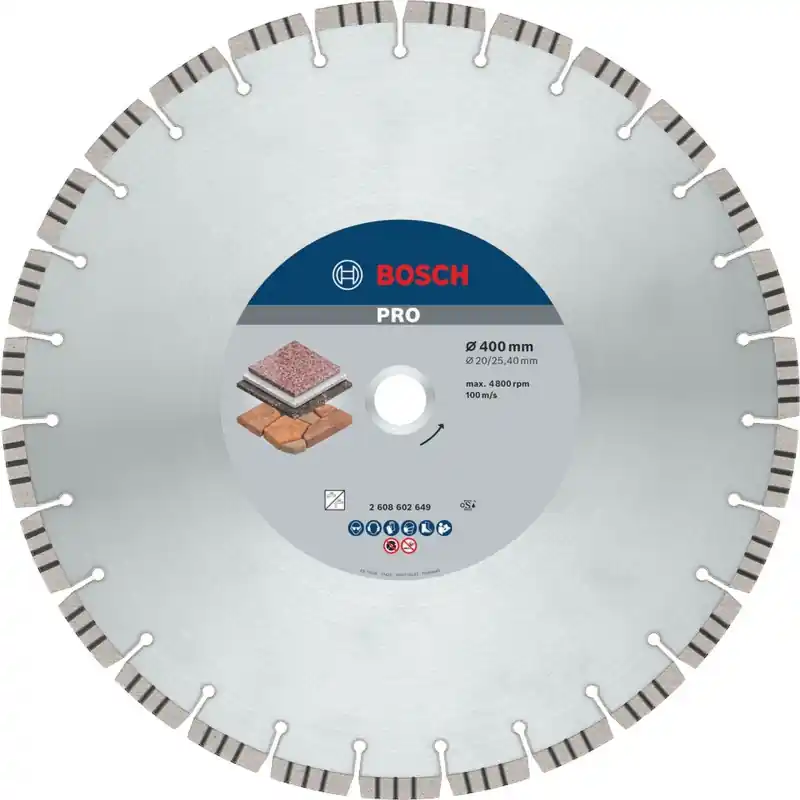 Günstig BOSCH PRO Stone Diamanttrennscheibe, 400 x 20/25,4 mm 2608602649