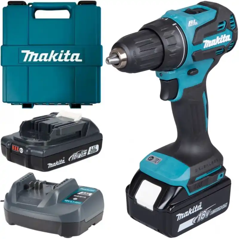 Makita DDF490WVE Akku-Bohrschrauber Li-Ion LXT Basic 18V (2x 2,0Ah) Highlight