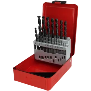 HSS-G TiAIN Spiralbohrersatz 19-tlg 1-10 mm mit Kreuzanschliff 258214FRO Sonderangebot