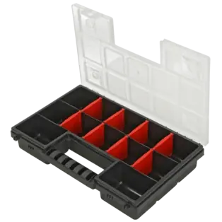 Sortimentskasten 12 Fächer mit 53 x 53 mm Knallerangebot