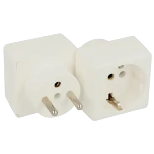 Adapter-Stecker Frankreich/Schuko Frankreich, Belgien, Polen, Tschechien 921005 Schneller Versand
