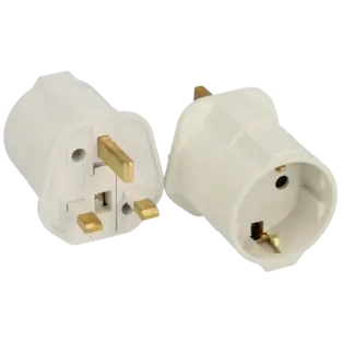 Geprüft Adapter-Stecker England/Schutzkontakt für GB IRL, Malta, Zypern, Indien, China 921010