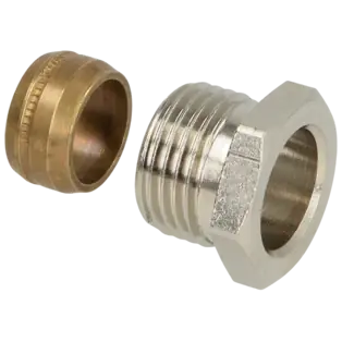 Bestpreis Klemmverschraubung vernickelt Ø 15 mm 1/2" AG 2201-15.351
