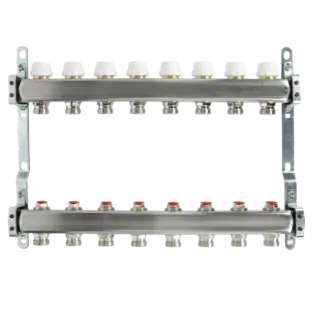 Fußbodenheizungsverteiler 8 Kreise 1" Edelstahl Aktuell