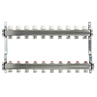 Fußbodenheizungsverteiler 10 Kreise 1" Edelstahl Knallerangebot