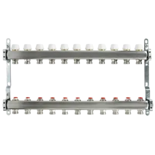 Neu Im Sortiment Fußbodenheizungsverteiler 11 Kreise 1" Edelstahl