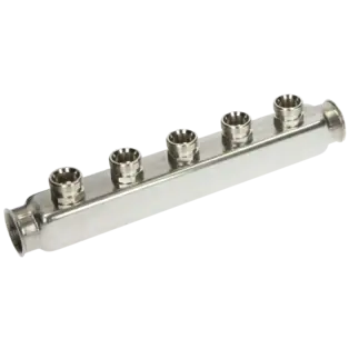 Einzelverteilerbalken 5 Kreise 1" IG x 3/4" Eurokonus Heißes Angebot