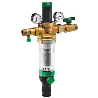 Garantierte Lieferung Rückspülbare Hauswasser-Station HS10S inklusive Druckminderer und 1" Anschluss HS10S-1AA