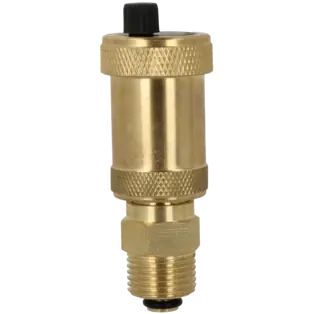 Messing Schnellentlüfter 1/2" AG mit Montageventil Echt