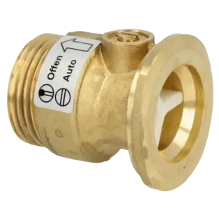 Schwerkraftbremse 1 1/4" Flansch 1 1/4" AG mit Luftschleuse Must-Have