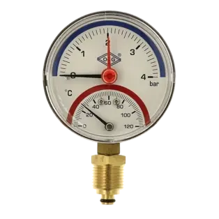 Super-Preis Thermo-Manometer radial 1/2" AG