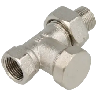Sale Rücklaufverschraubung 3/8" Durchgang absperrbar vernickelt
