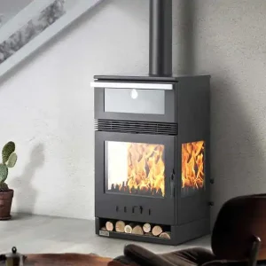 Nur Heute Teba Therm Kaminofen Holzofen TKS-15 mit Backfach 12 kW