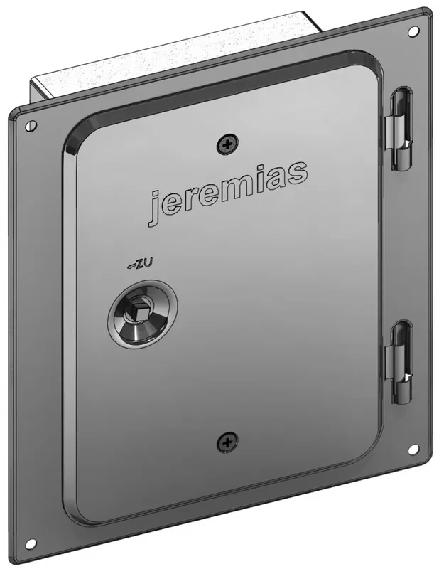 Geprüft Jeremias Edelstahlkamintüre 210 x 140 mm mit Schiebestutzen 60 mm