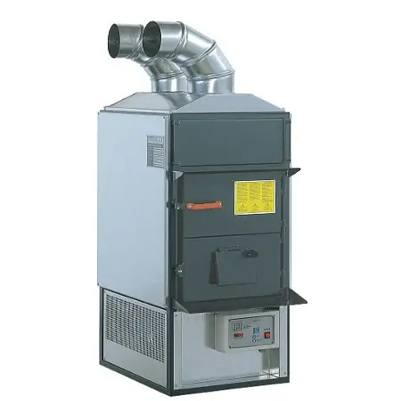 Versand Am Gleichen Tag Warmluft Holzheizung FABBRI F55 CV mit Rauchabsaugaggregat 49 kW