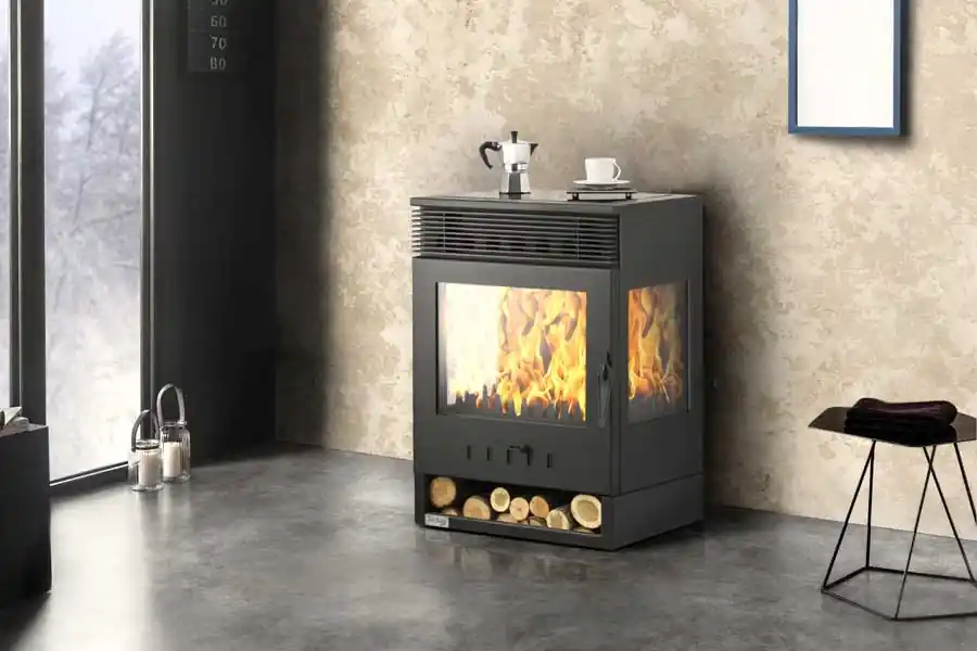 Teba Therm Kaminofen Holzofen TKS-12 9 kW Heißes Angebot