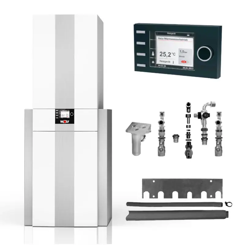 Ausverkauf WOLF Gasbrennwert-Zentrale CGS-2-24/200L mit Regelung 24 kW