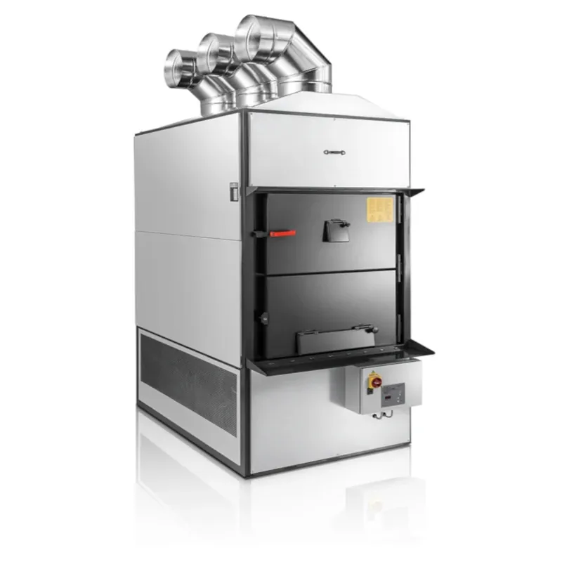 Wochenendangebot Warmluft Holzheizung Fabbri F240 CV mit Rauchabsaugaggregat 350 kW