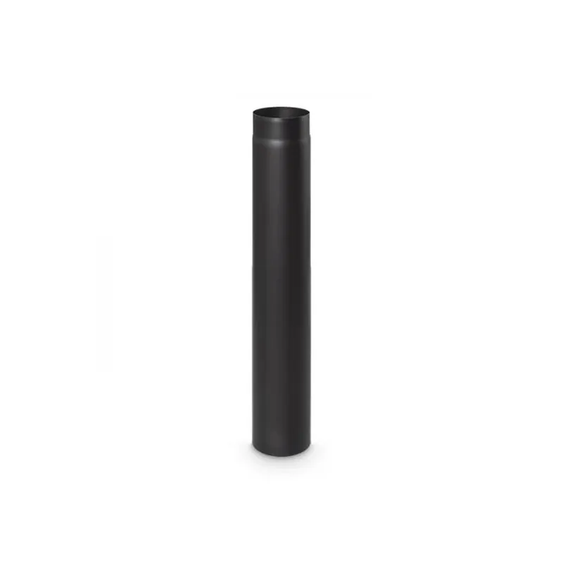 Jeremias Ofenrohr Längenelement 500 mm-kürzbar schwarz Ø180mm Echt