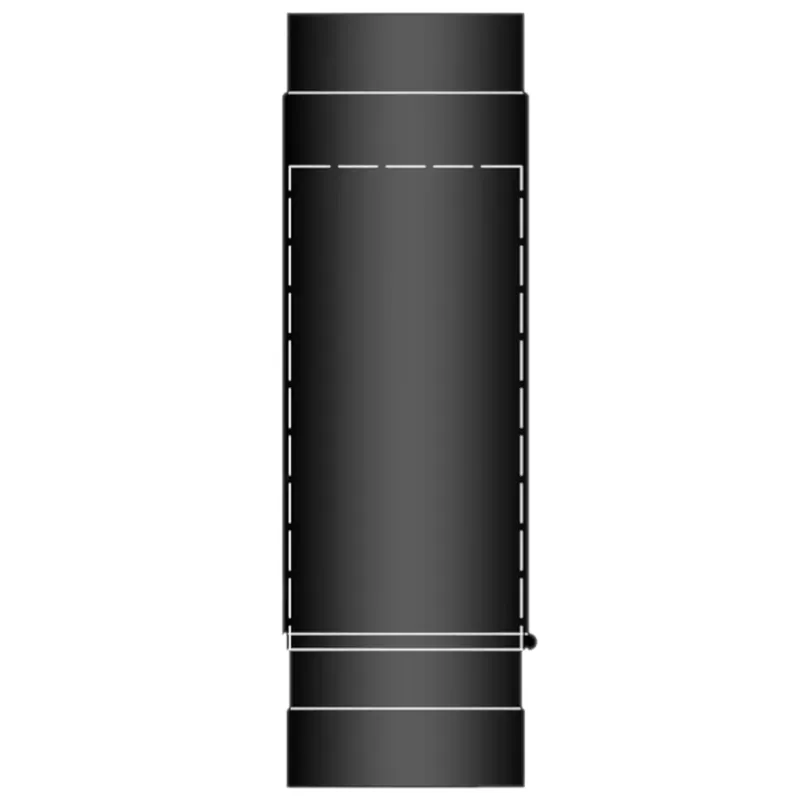 Wochenendangebot TermaTech Rauchrohr Ø 150 590-910 mm Schwarz emailliert