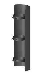 Jetzt Kaufen Strahlungsschutz FERRO Länge 750 mm Ø 160 mm, lackiert gußgrau
