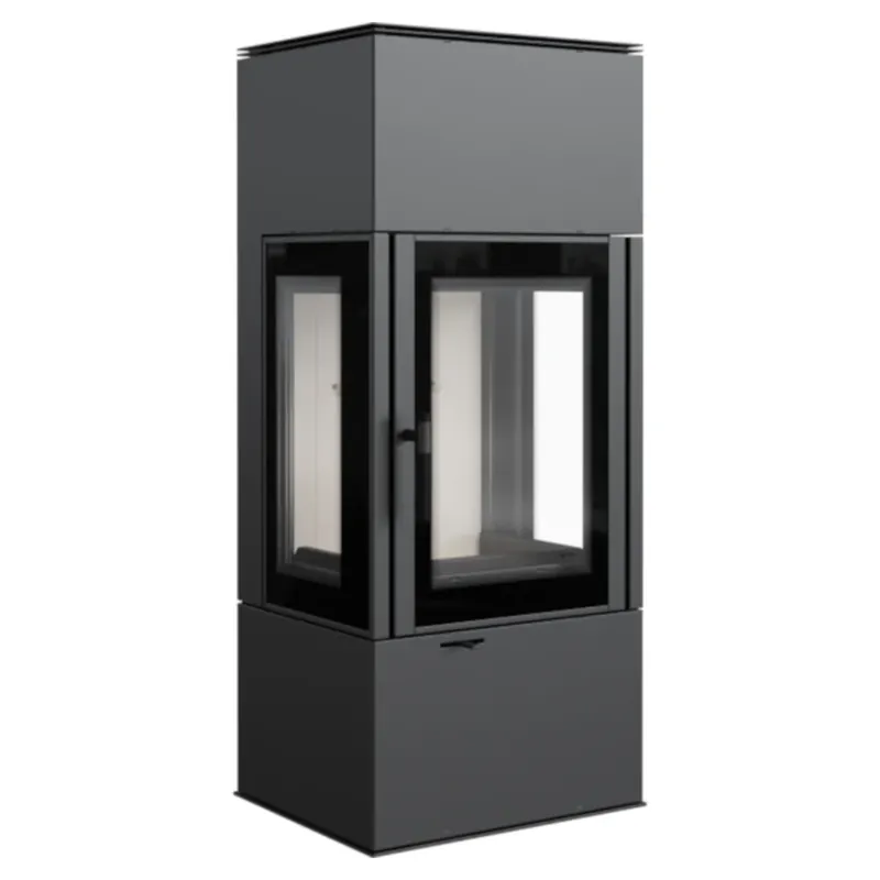 Billig Kratki Kaminofen Thor View mit Türfeder 8 kW weißer Brennraum