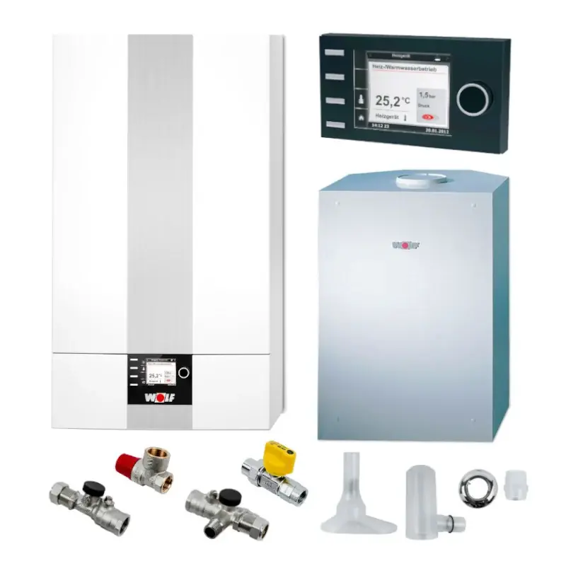 WOLF Gasbrennwert-Heiztherme CGB-2-20 mit Speicher 20 kW Echt
