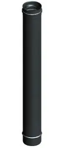 Saisonangebot Pelletrohr Längenelement 1000mm DN 100mm schwarz