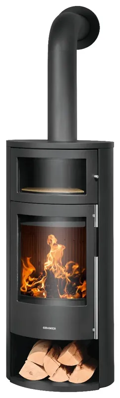 Oranier Kaminofen Polar Neo Bakery 6,5 kW Stahl Schwarz Schneller Versand