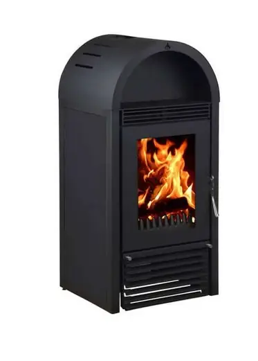 Neue Kollektion EuroTeplo Kaminofen wasserführend Marbella Schwarz 12 kW