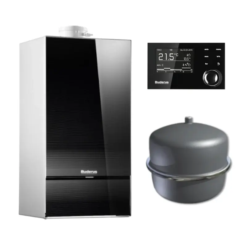 Sale BUDERUS Gas-Brennwertgerät-Set Logaplus W42S GB182i-14S 14 kW