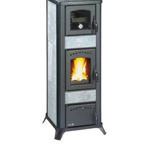 Neu Im Sortiment Wamsler Kaminofen Romantik-B Naturstein mit Backfach 7,5 kW