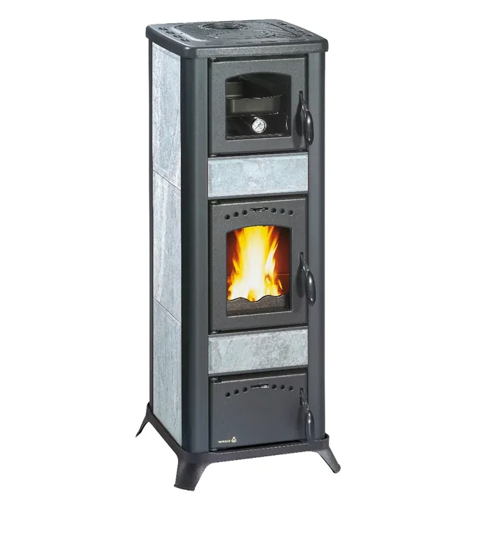 Neu Im Sortiment Wamsler Kaminofen Romantik-B Naturstein mit Backfach 7,5 kW