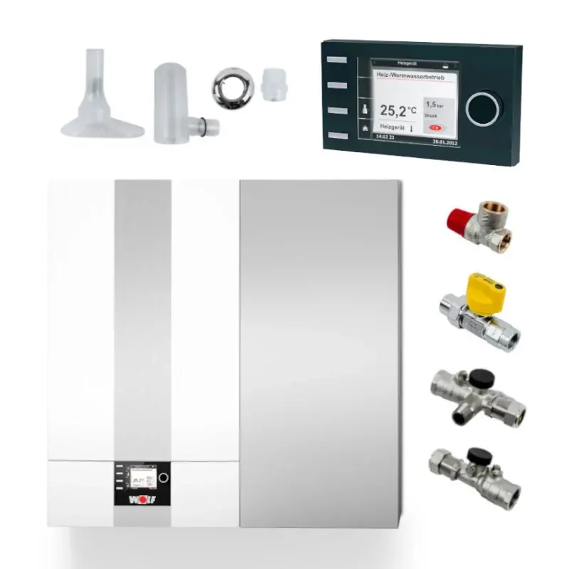 Aktuell WOLF Gasbrennwert-Zentrale CGW-2-14/100L mit Regelung 14 kW