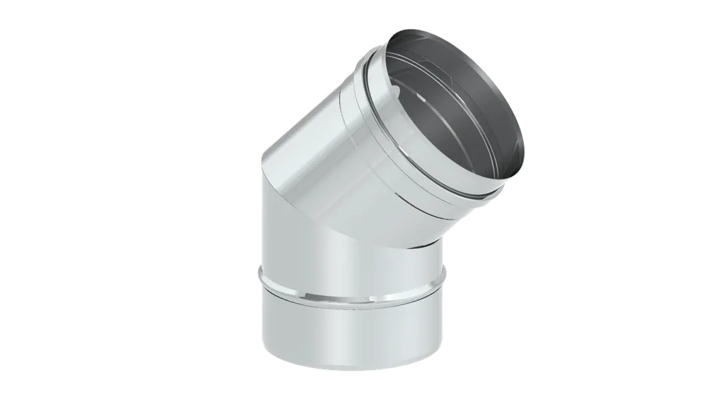 Echt Winkel 45° starr handgeschweißt Ø 080 mm