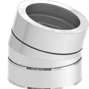 Winkel 15° Jeremias für Edelstahlschornsteine Ø 130 mm Beliebt