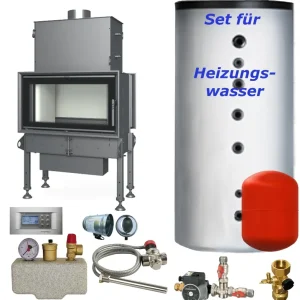 Wasserkamin durchsicht Twin 8 N Aquatic 14,5 kW BEF Home Set 1 Nur Heute