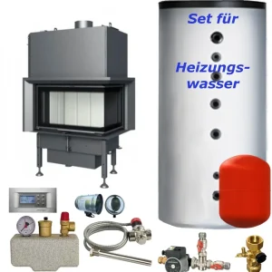 Wasser Kamineinsatz Aquatic WH 80 VCP 14,5 kW BEF Home Set 1 Letzte Chance