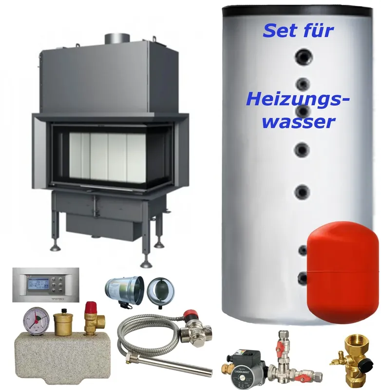 Wasser Kamineinsatz Aquatic WH 80 VCP 14,5 kW BEF Home Set 1 Letzte Chance