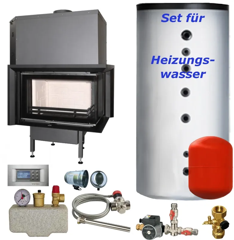 Neu Im Sortiment Wassergeführter Kamin AQUATIC WH V 650 CP 10kW BEF Home Set 1
