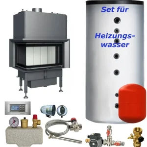 Aktuell Wasser Kamineinsatz Aquatic WH 80 VCL 14,5 kW BEF Home Set 1